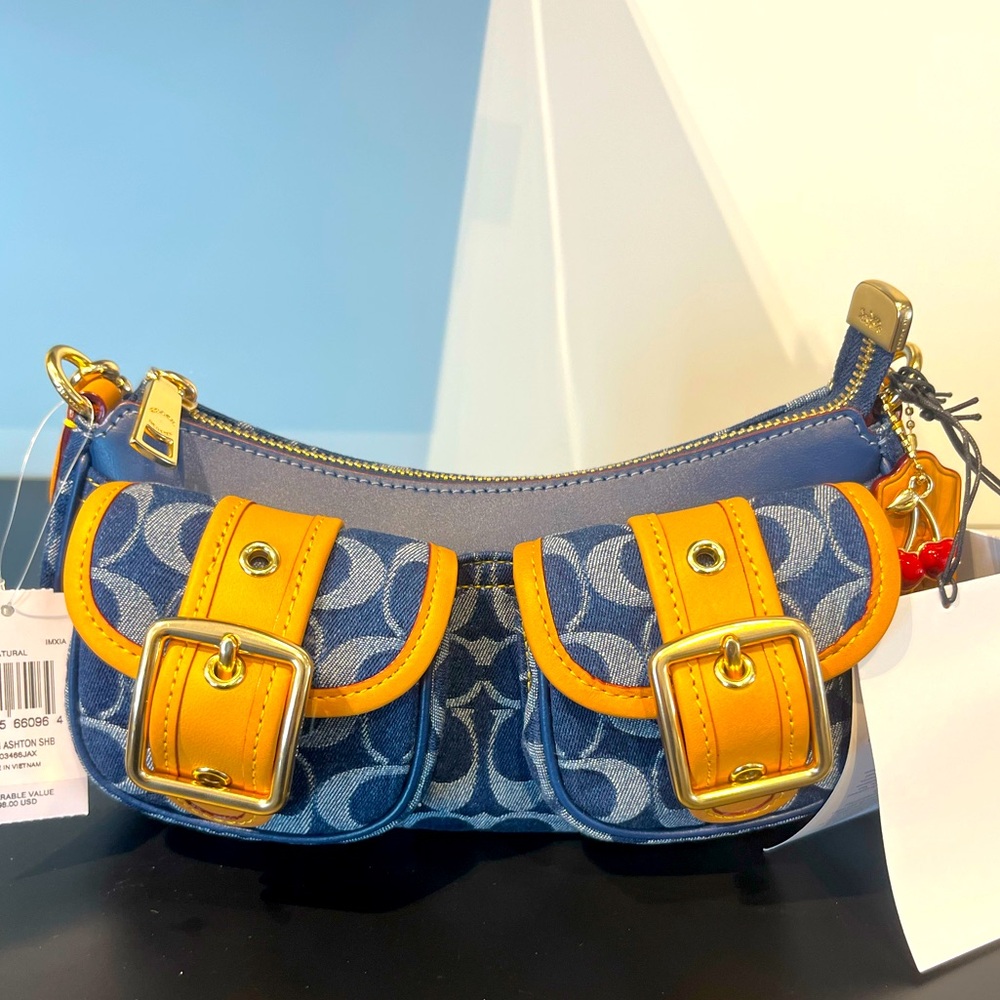 New Coach Ashton Bag In Signature Denim - Picture 5 of 9